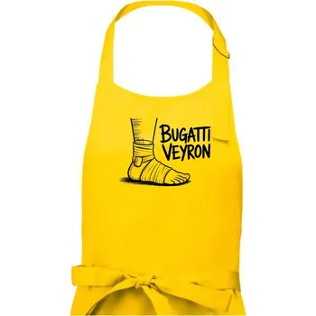 Kuchyňská zástěra Bugatti vejron - Dámská zástěra na vaření - Univerzální velikost ( Žlutá )