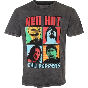 Pánské tričko Tričko metal pánské Red Hot Chili Peppers - Portrait Photos Stone Wash - ROCK OFF - RHCPSTNW25MC