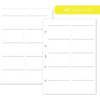 Diář Fleppi Náplň do diáře - Poznámkové boxy Vyberte velikost náplně: A5 - 4 dírky