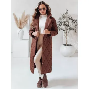 Dámský kabát Dstreet TY4917 Hnědá XL