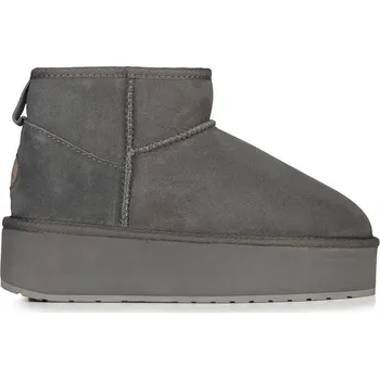 Dívčí sněhule Semišové sněhule Emu Australia Stinger Micro Flatform šedá barva, W13082.CHAR 90X, EUR 37