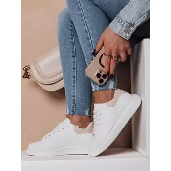 Dámské tenisky Dámské boty DSTREET ZY0667 BÉŽOVÁ 38