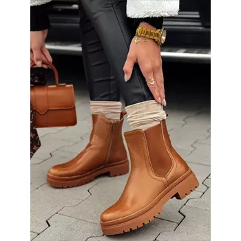 Dámská zimní obuv Dámské boty DSTREET MONDERICO ZY0512 KARAMELOVÁ 38