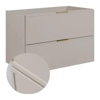 Koupelnový nábytek Koupelnová skříňka pod umyvadlo závěsná kašmírová 80 Rámeček MDF dvířka