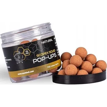 Boilies Plovoucí Boilies Nash Scopex Squid Pop Ups 2024 75gr 20mm Natural