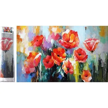 Diamantové malování NORIMPEX Vlčí máky 80 × 40 cm