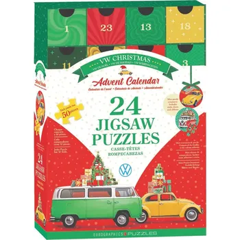 Puzzle Adventní kalendář s puzzle EUROGRAPHICS Volkswagen 24×50 dílků