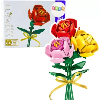 ostatní stavebnice Stavebnice růže s mašlí – 92 dílků