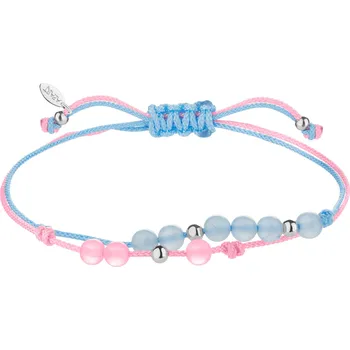 Náramek Náramek s prvky ze stříbra a kameny chalcedonu - kuličky - AP541-9795