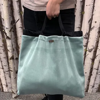 Těhotenské punčochy tyrkysová manšestrová taška