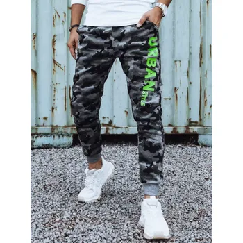 Pánská móda Pánské tepláky DSTREET ŠEDÁ CAMO L