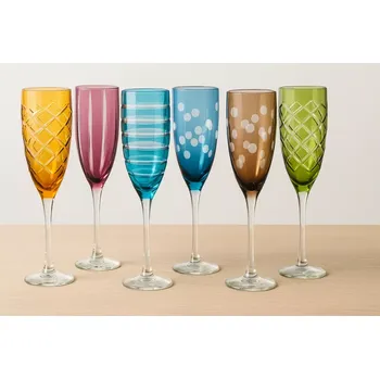 Sada nádobí Pols Potten Cuttings sklenice na šampaňské, multicolor, sada 6 ks