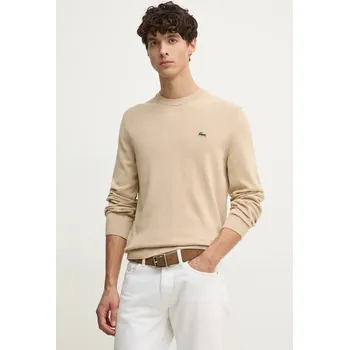Pánský svetr Bavlněný svetr Lacoste AH1985 béžová 08X, vel. XL