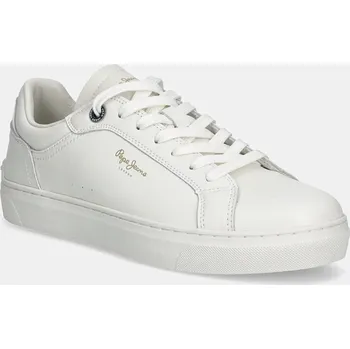 Pánská obuv Kožené sneakers boty Pepe Jeans CAMDEN EDITION M PMS00045 bílá 00X, EUR 44