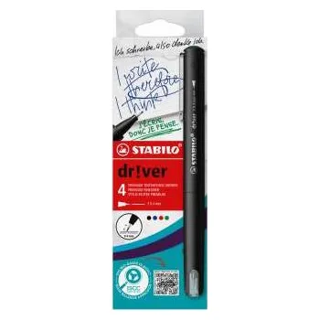 Liner STABILO Dr!ver fine - 0,4 mm, sada 4 barev