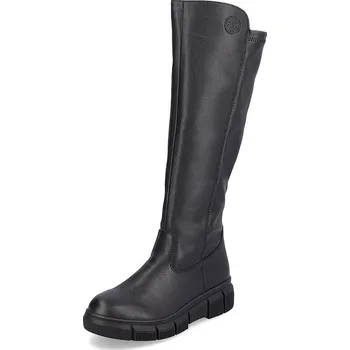 Dámské kozačky RIEKER dámské kožené kozačky VARIO X3451-01 černá 37