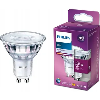 Žárovka LED žárovka GU10 4,9W (ekvivalent 65W) 485lm 4000K neutrální bílá, úhel svícení 36°, reflektor PHILIPS