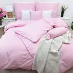 Francouzské bavlněné povlečení Kanava růžová Zapínání: zip, Velikost polštáře: 2x50x70, Velikost přikrývky: 200x200 Šev uprostřed