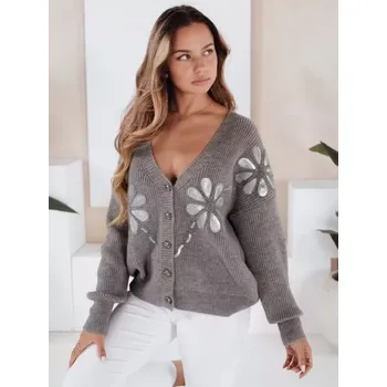 Dámský svetr Dámský svetr DSTREET MY2503 TMAVĚ ŠEDÁ unisize