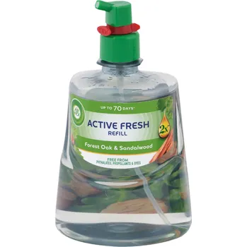 Aroma difuzér Air Wick Active Fresh Refill Forest Oak & Sandalwood - Dub a santalové dřevo automatický osvěžovač náhradní náplň 228 ml