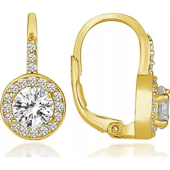 Náušnice Brilio Silver Elegantní pozlacené náušnice se zirkony LME290Y