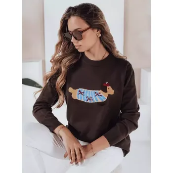 Dámský svetr Dámský svetr DSTREET MY2544 HNĚDÁ M/L