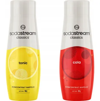 Sirup pro výrobník sody 2x Sirup SODASTREAM TONIC + COLA Koncentrát Šťávy pro Sodovkovač