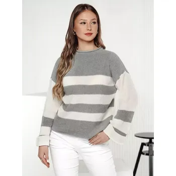 Dámský svetr Dámský svetr DSTREET LINEZZA my2386 VÍCEBAREVNÁ unisize