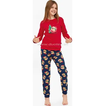 Dívčí pyžamo CORNETTE Vánoční pyžamo 592/186-Teddy Barva: 186, Velikost: 134-140