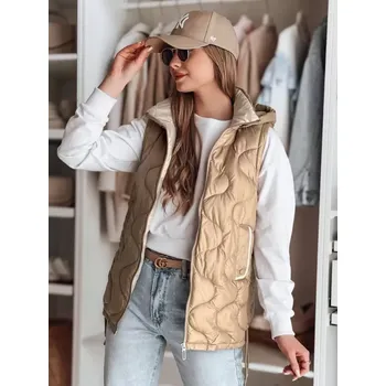 Dámská vesta Dámská vesta DSTREET TY4878 KARAMELOVÁ XL