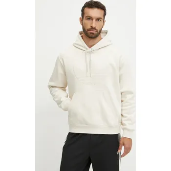 Pánská mikina Mikina adidas Originals Hooded Sweat pánská, béžová barva, s kapucí, s aplikací, JN5969 80X, vel. XL