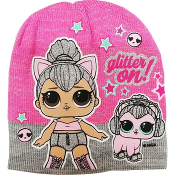 Čepice LOL. Surprise- licence Dívčí zimní čepice - LOL. Surprise TH4118, růžová/šedá Barva: Šedá, Velikost: velikost 52