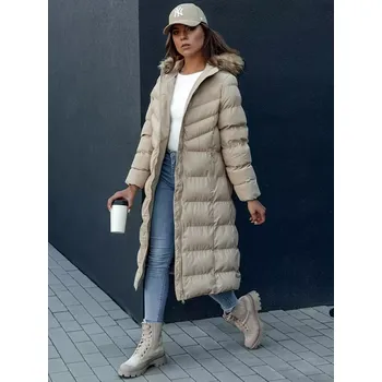 Dámský kabát Dámský kabát DSTREET LUXWARM SVĚTLE BÉŽOVÁ L