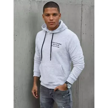 Pánské oblečení Pánská mikina DSTREET BX5462 SVĚTLE ŠEDÁ M