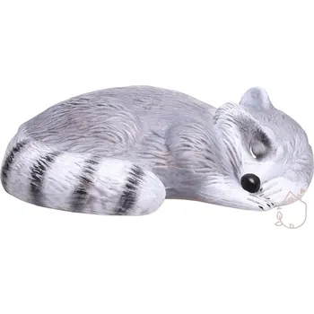 Zahradní dekorace medvídek mýval z keramiky, ručně malovaný keramický