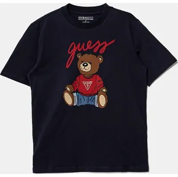 Dětské bavlněné tričko Guess tmavomodrá barva, H4BJ06 I3Z14 H4BJ06.I3Z14.9BYH 59X, vel. 158-166
