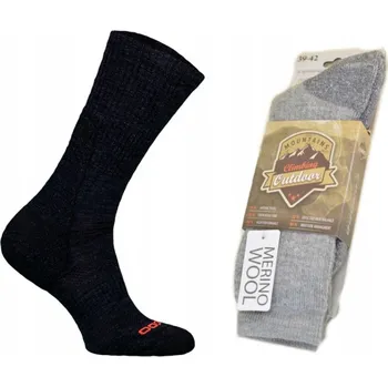 Pánské ponožky Ponožky TRE12/01 merino vlna Comodo černé 39-42