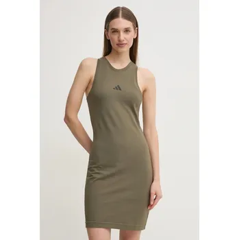 Dámské šaty Šaty adidas Future Icons zelená barva, mini, JE0201 91X, vel. XXS