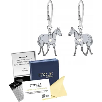 Náušnice Stříbrné Náušnice Kůň Anglický Plnokrevník 925 Dárek Šperky GRAVÍROVÁNÍ