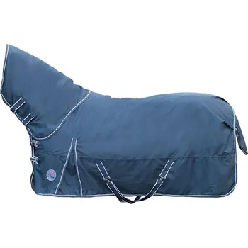 Deka pro koně Lehká výběhová deka HKM Starter 600D s krkem 0g deep blue 115cm