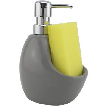 Dávkovač mýdla Kuchinox Dávkovač mýdla MINI s přihrádkou - AMP_004M, šedá/chrom