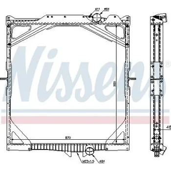 Chladič motoru Chladič - chlazení motoru NISSENS NIS65462A
