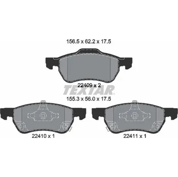 Brzdová destička Sada brzdových destiček, kotoučová brzda TEXTAR 2240901