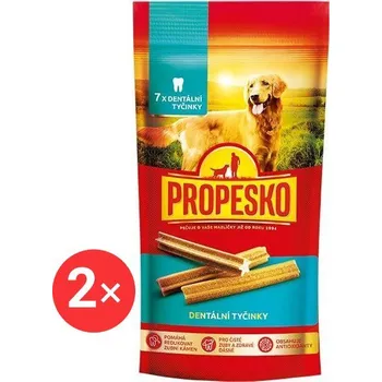 Pamlsek pro psa Propesko snack dentální tyčinky 2 × 110 g