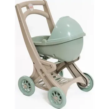 Kočárek pro panenku Kočárek pro panenky z EKO materiálu zelenobéžový DOLONI