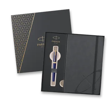 Parker Ingenuity Dark Blue GT roller, dárková sada se zápisníkem