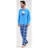 Pánské pyžamo Cool Comics Sleep Well pánské dlouhé pyžamo modré, XL