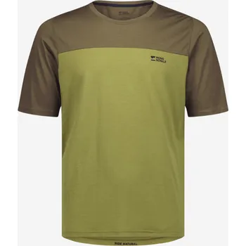 cyklistický dres Pánské tričko Mons Royale Diversion Merino Bike Jersey SS - Olivové Velikost: XL