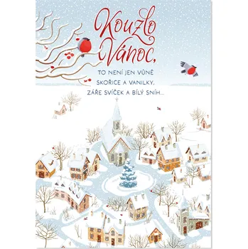 Party dekorace Vánoční hrací přání - Zasněžené náměstí