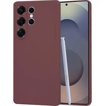 Pouzdro na mobilní telefon Kryt Samsung Galaxy S25 Ultra Techsuit SoftFlex - plum red